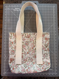 Quilted Tote Bag-Green Paisley-Size Medium