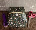 Boxy Bag-Forest Green Floral-Size Md