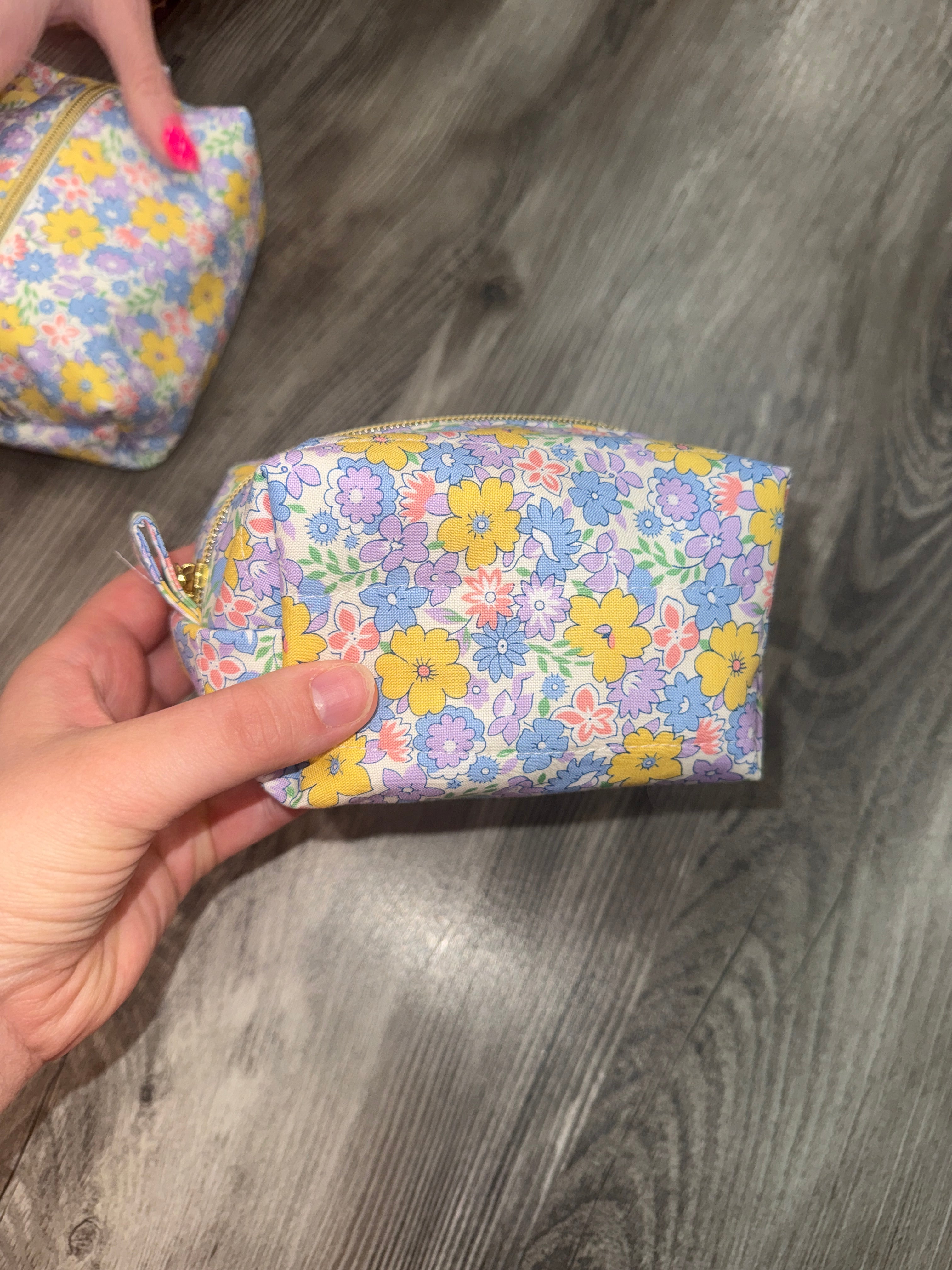 Small Boxy Bag - Baby. Blue Floral