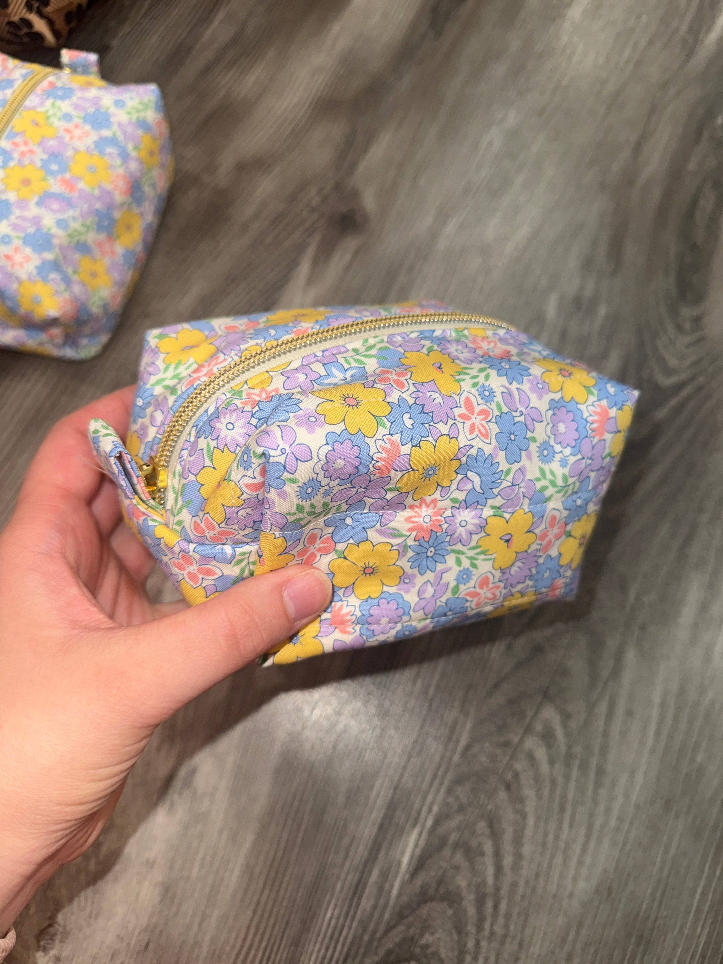 Small Boxy Bag - Baby. Blue Floral
