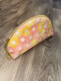 Small Half Moon - Pink Hex Floral