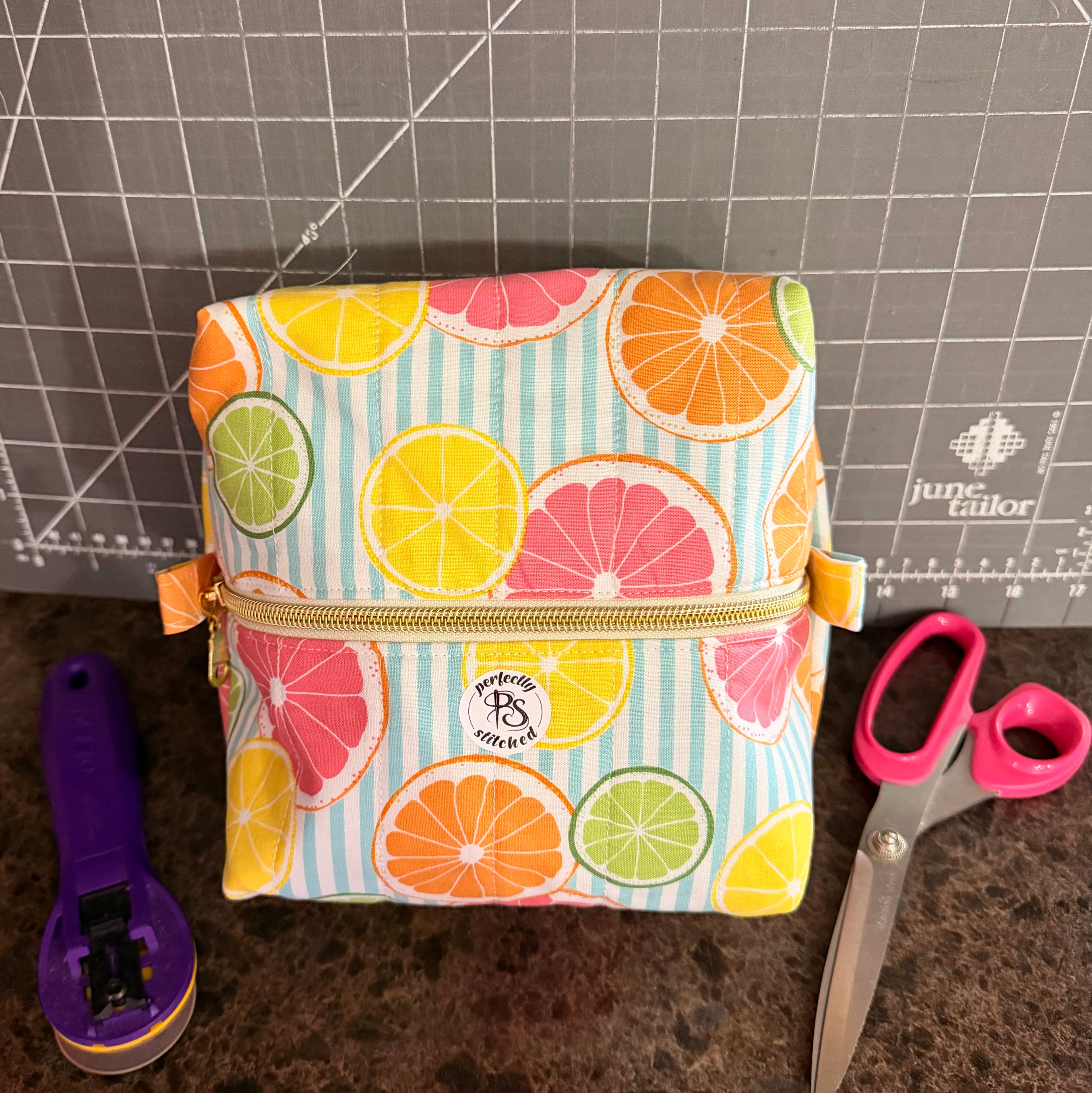 Boxy Bag-Summer Citrus-Size Md